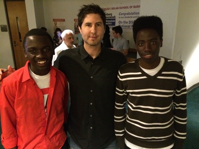Matt de la Peña and CT Students
